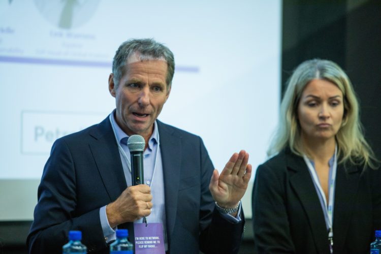 Jarand Rystad, CEO Rystad Energy, her fra et møte med studenter på OTD Energy.
Foto: OTD Energy