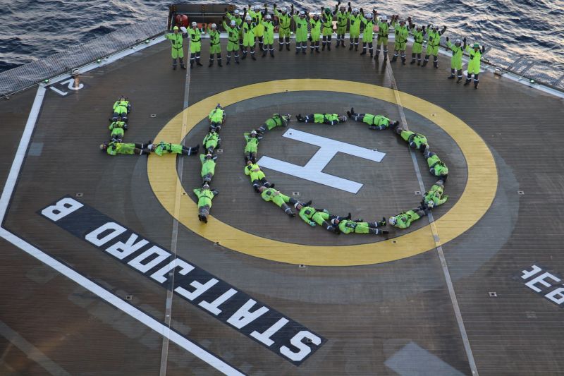 Stafjord B markerer 40 års dagen. (Foto: Equinor)