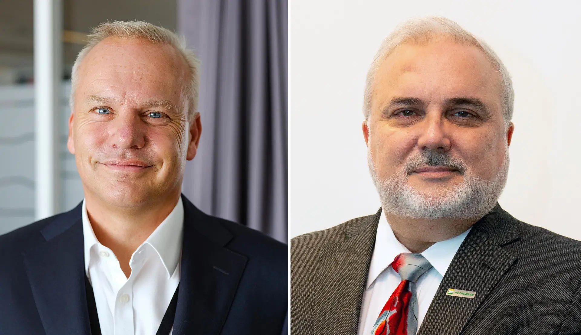 Anders Opedal (t.v.), konsernsjef for Equinor, og Jean Paul Prates, konsernsjef for Petrobras.
Montasje: Equinor