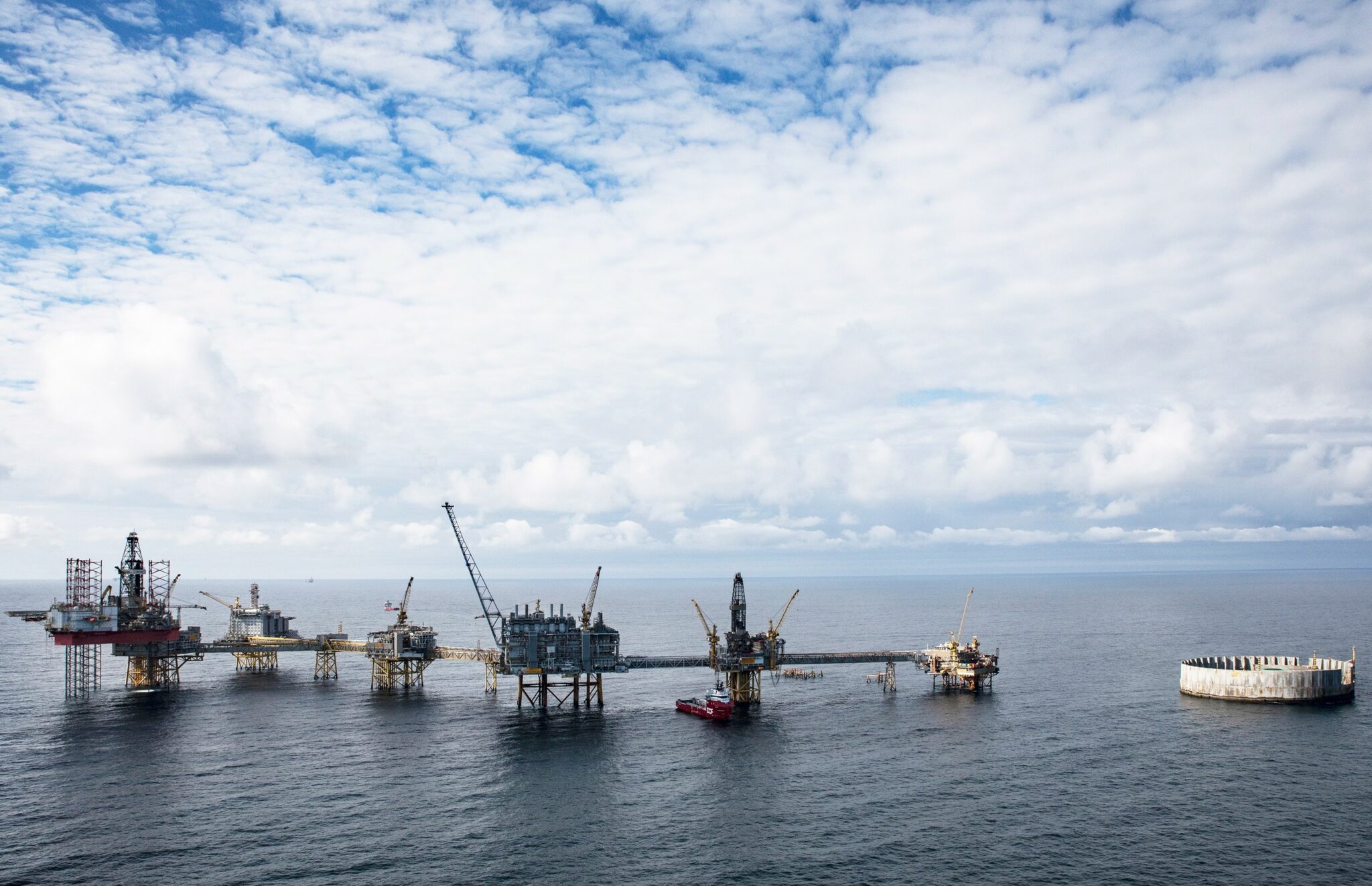 Ekofisk-feltet i Nordsjøen. Foto: ConocoPhillips