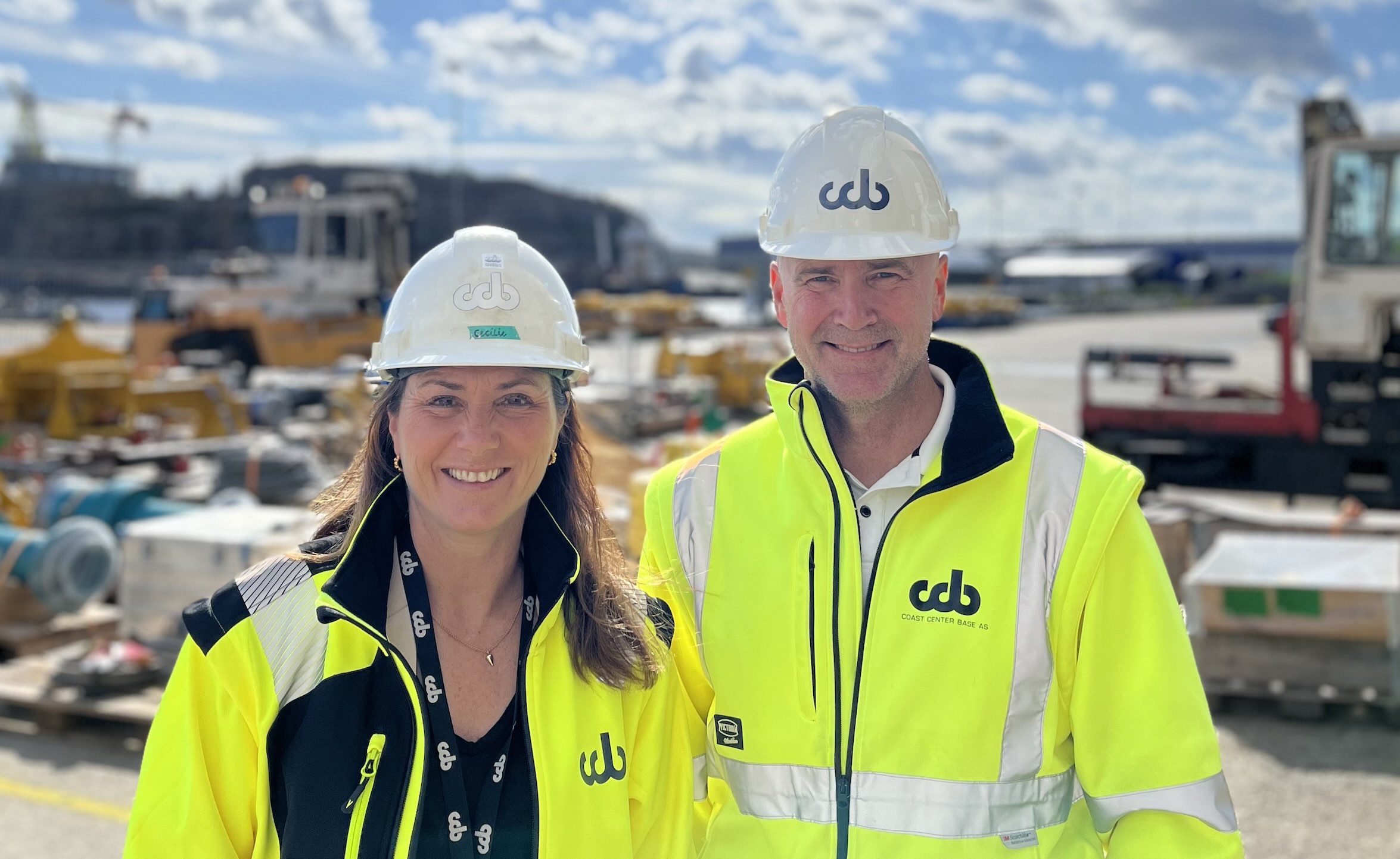 Jan-Dagfinn Lund, konsernsjef i CCB, og Cecilie Sælen, administrerende direktør i CCB Subsea. Foto: CCB
