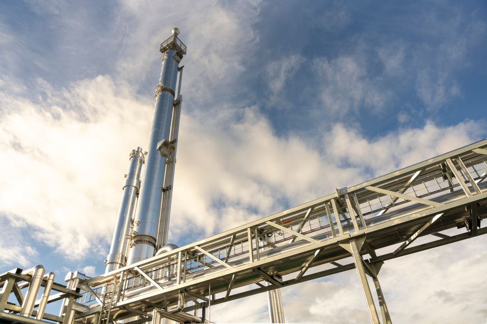 Enova lanserer nå støtteordninger både for karbonfangst og for mottaksterminaler for CO2. Bildet er fra et Enova-støttet karbonfangstanlegg på Rakkestad. Foto: Øystein Sandø / Enova SF