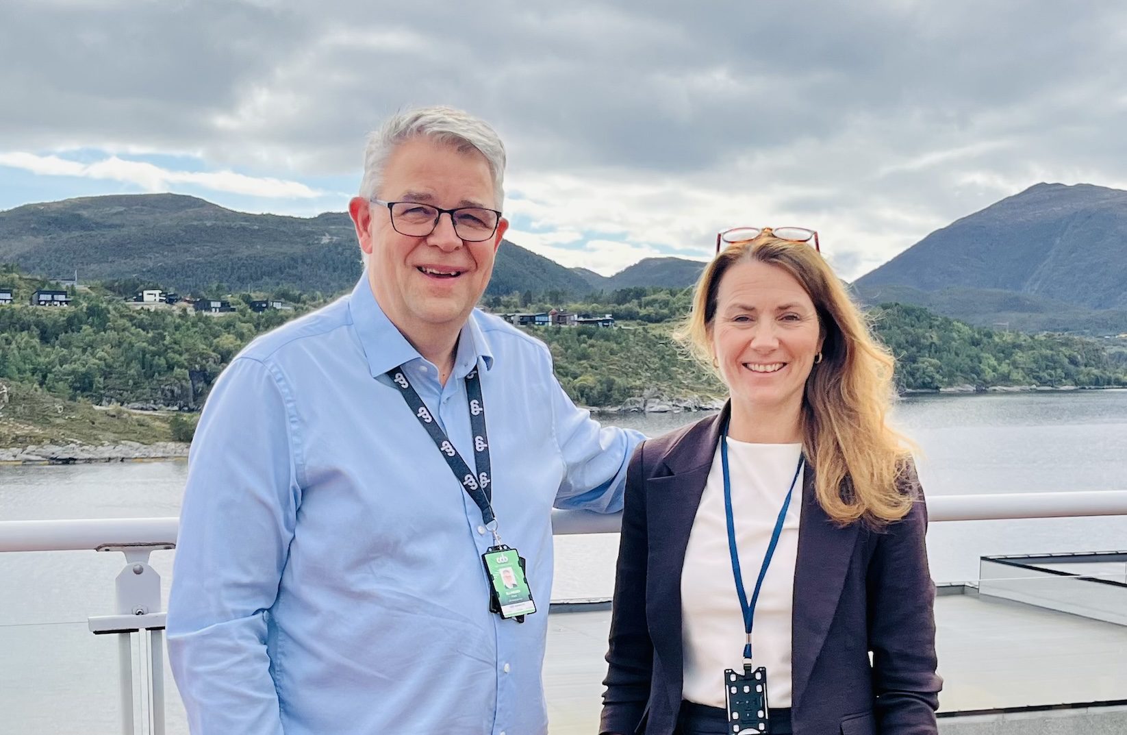 Frank Ellingsen, CCB Subsea Site Manager Kristiansund, og Cecilie Sælen
Foto: CCB Subsea
